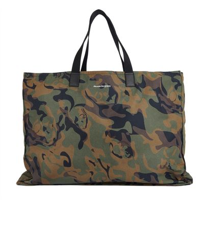 Camo Nylon Large Tote, front view